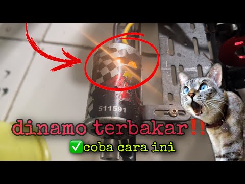 dinamo keluar asap‼️coba cara ini ✅