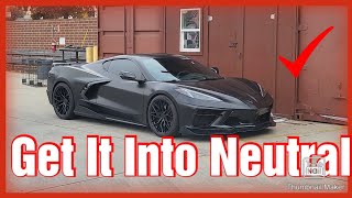 How to get your Corvette C8 into neutral with engine off and how the DCT works for neutral.