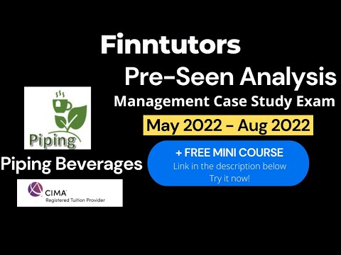 CIMA MCS 'Piping' Beverages Pre-seen Analysis - Aug 2022