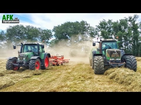Doublé de FENDT à l'Andainage et au Pressage de Foin 2018 ! (Kuhn & John deere)
