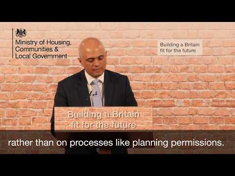 NPPF conference - Housing Secretary Sajid Javid on Government's new planning framework