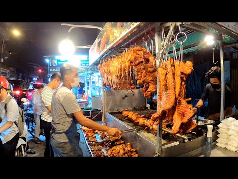 Best Roasted Ducks at Russian Market, Phnom Penh at Night, Cambodian Street Food
