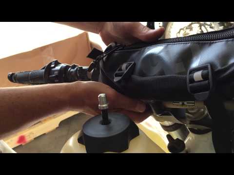 How to Mount Giant Loop's Zigzag Handlebar Bag on Motorcycle