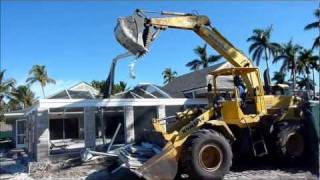 preview picture of video 'Part 1 - 4000 Gordon Drive Demolition - Pool Cage Tues. Feb 14, 2012'