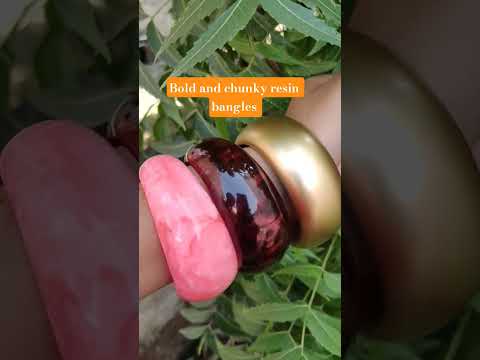 Modern Resin Bangles Stacking for Casual Wear.