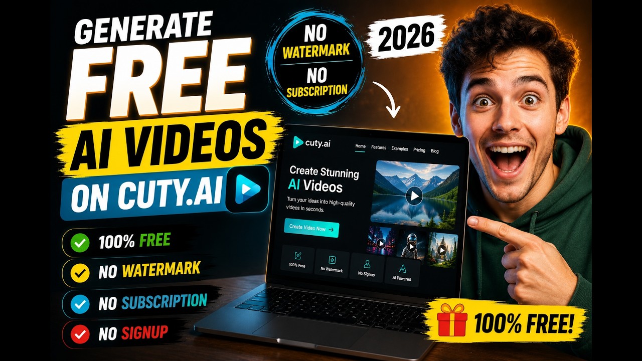 Generate FREE AI Videos on Cuty.AI Without Watermark or Subscription (2026)