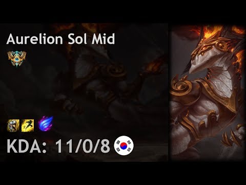 Aurelion Sol Mid vs Galio - KR Challenger Patch 8.5