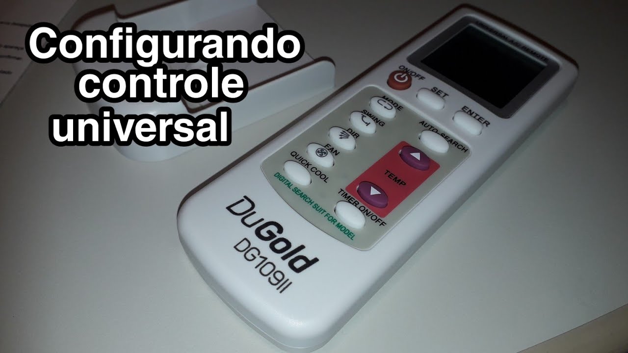 Controle universal Du Gold GD109ll, como configurar para o ar split Gree