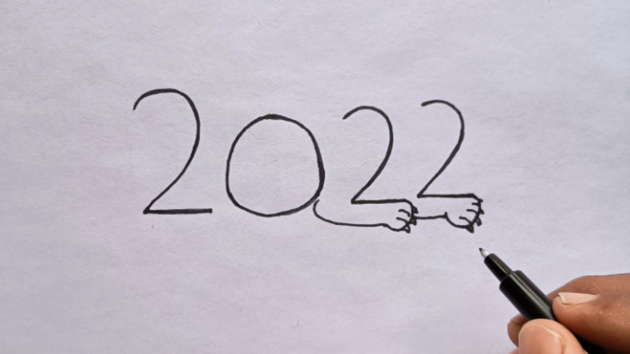 Watch video How To Turn Number 2022 Into Lion | Step By Step Drawing Now How To Turn Number 2022 Into Lion | Step By Step Drawing