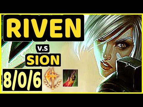 MAGIFELIX (RIVEN) vs SION - 8/0/6 KDA TOP CHALLENGER GAMEPLAY - EUW