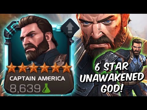 6 Star Captain America Infinity War God Tier Unawakened Gameplay - Marvel Contest of Champions