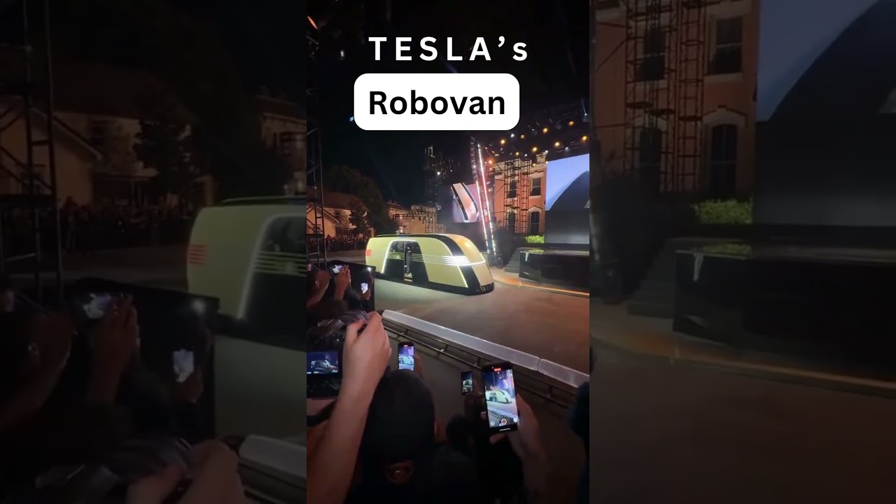 Tesla's EV autopilot Robovan can carry 20 people #shorts #tesla #elonmusk