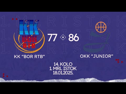 KK "BOR RTB" - OKK "JUNIOR" - 14. KOLO 1. MRL ISTOK 18.01.2025.