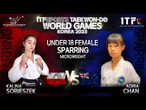 #ITFWG23 | Finals Day 3 - U18  Female  Sparring Microweight - Sobieszek Kalina (POL) Chan Adria (NZ)