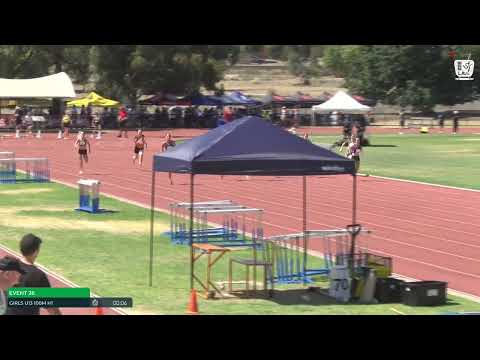 Girls U13 100m Heat 1: 2024-25 State Combined Event Championships