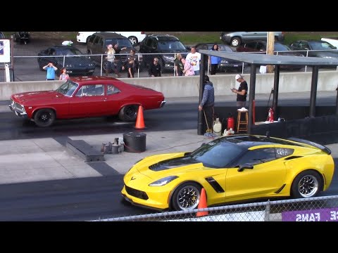 Modern Muscle vs Older Muscle Cars - Old vs New 1/4 Mile Drag Racing Compilation