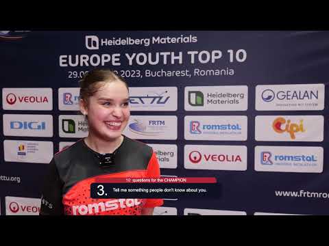 U19 GIRLS - ELENA ZAHARIA, Champion in 2023 Heidelberg Materials Europe Youth TOP10!