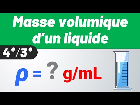 Comment calculer la MASSE VOLUMIQUE d'un liquide ✏️ Exercice | Collège | Physique Chimie