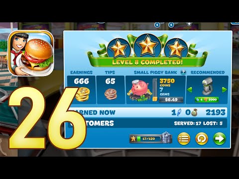 Cooking Fever: Gameplay Walkthrough Part 26 - Level 8 Completed (iOS, Android)