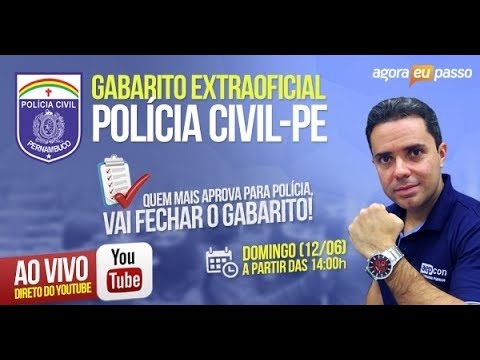Gabarito Extraoficial PC-PE - AO VIVO - AEP Concursos Públicos