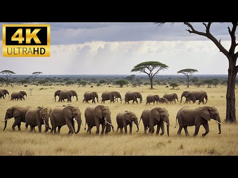 4K African Wildlife: Arusha National Park - Amazing African Wild Animals Footage with Soothing Music