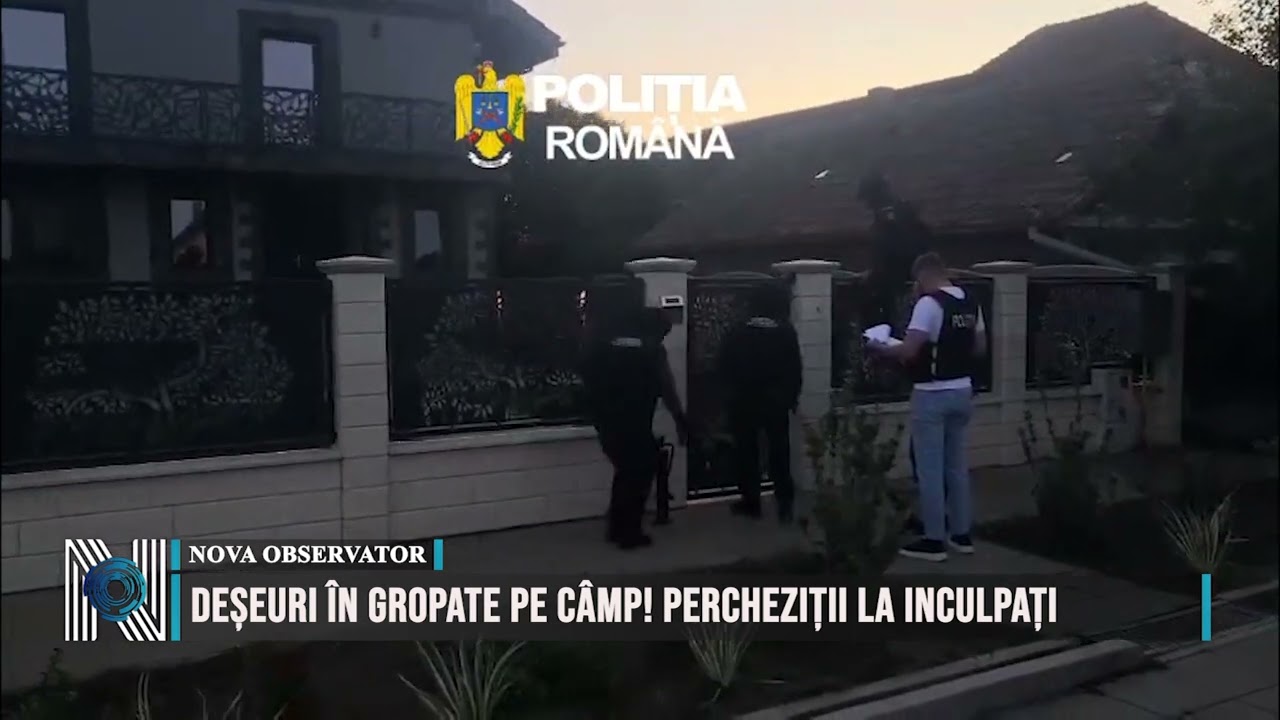 Deșeuri în gropate pe câmp! Percheziții la inculpați