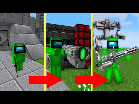 КАК МЕНЯЛСЯ AMONG US - ПОЕЗД ПОЖИРАТЕЛЬ БОЛЬШАЯ СИРЕНА В МАЙНКРАФТ SCP ЭВОЛЮЦИЯ CARTOON CAT СЦП