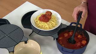 Set N Serve Adjustable Plate Holder w/ Detachable Side Caddy on QVC