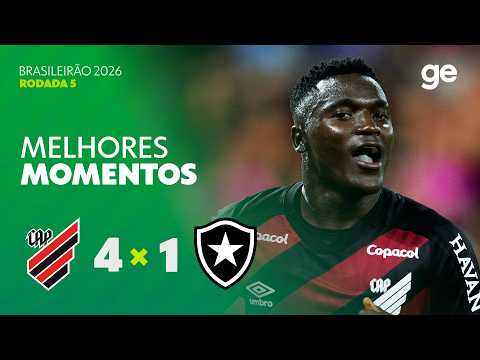Gols e lances de Athletico Paranaense x Botafogo