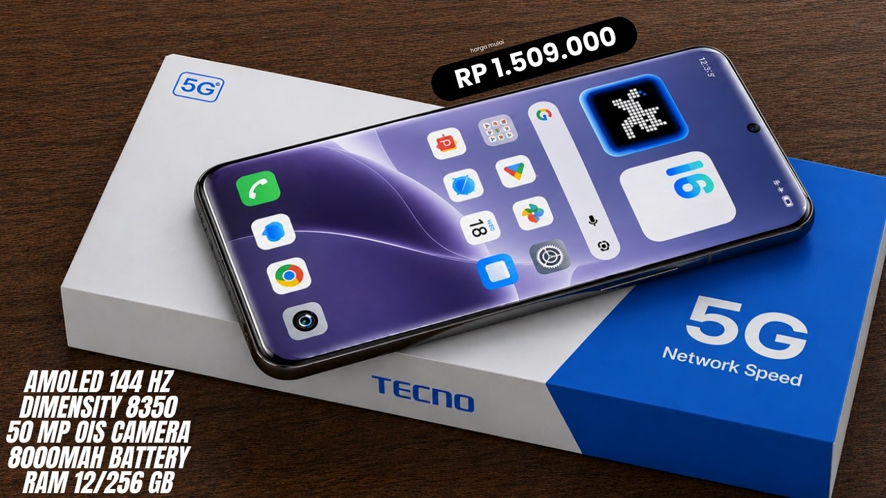 BARU RILIS LANGSUNG NGAMUK‼️8000mAh, 12/256 GB - HP TECNO TERBARU DAN TERBAIK 2026 (MEI)