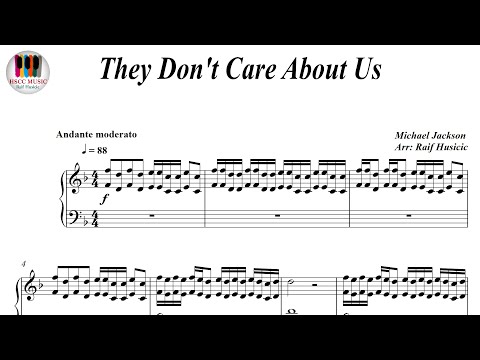 They Don't Care About Us - Michael Jackson, Piano Sheet Music, Piano Tutorial