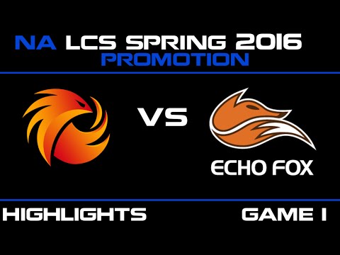 P1 vs FOX Game 1 highlights NA LCS Spring Promotion 2016 Phoenix1 vs Echo FOX   FOX vs P1