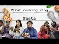 First cooking vlog with @varsha.kaveri finally we prepared pasta😅