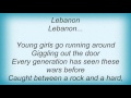 Luka Bloom - Lebanon Lyrics