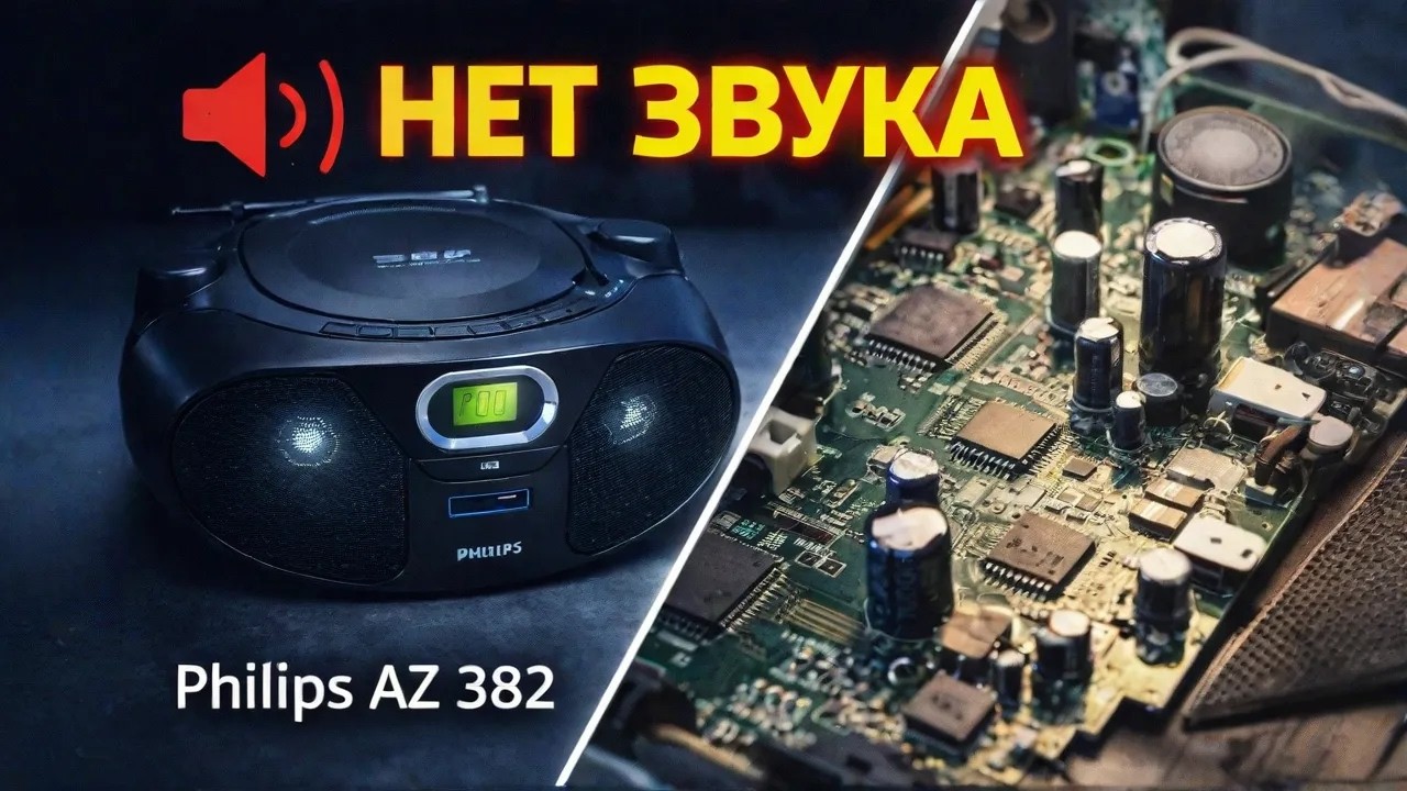 Магнитола philips az3831 51 нет звука