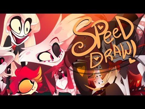 SPEED DRAW- Poker game (Hazbin Hotel)-Vivziepop