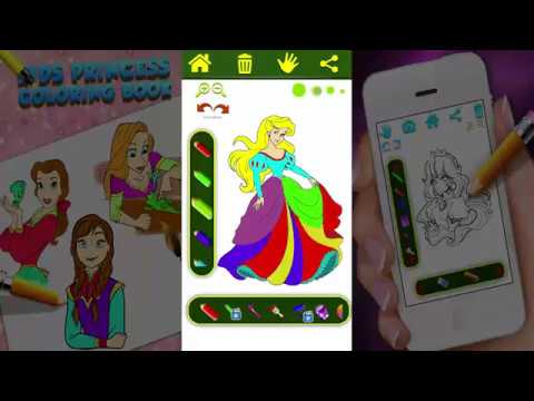 Kids Princess Coloring Book Video