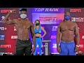 EFE AGJAGBA VS. JONATHAN RICE ( FULL WEIGH IN & FACE OFF VIDEO)
