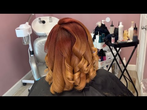 Sunset Hair Tutorial | Red into copper blonde hair |...