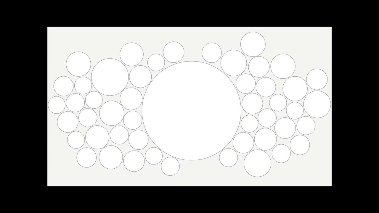 Progressive circle packing algorithm demonstration