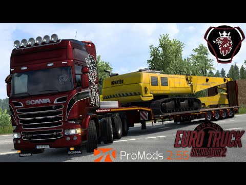 ETS2 1.40 | ProMods 2.55 | SCANIA R580 V8 8x4 | Praha - Leipzig