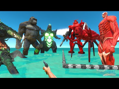 FPS Avatar Rescues Team Red and Fights Kaiju Monsters - Animal Revolt Battle Simulator