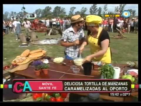 Tortilla de manzanas caramelizadas al oporto