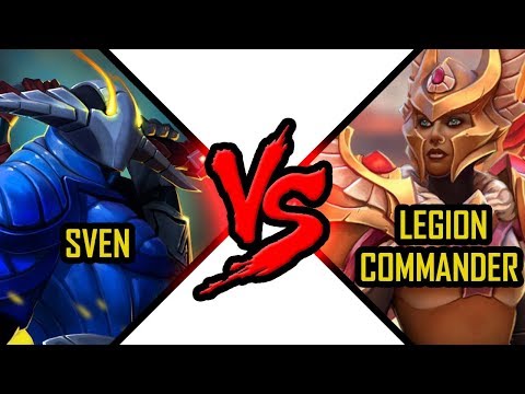 Legion Commander vs Sven dota 2 arena battle Tresdin vs Rogue Knight fight #16