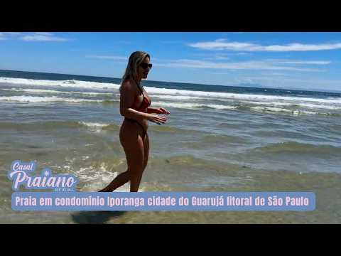 Praia 🏝️ em condomínio Iporanga cidade do Guarujá litoral de São Paulo 