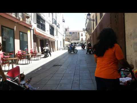 Bikers in Cáceres city Spain | the beautiful tourist city