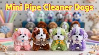 DIY Pipe Cleaner Mini Dog Easy Puppy Keychain Tutorial | No Glue FuzzyTwist Easy pipe cleaner craft