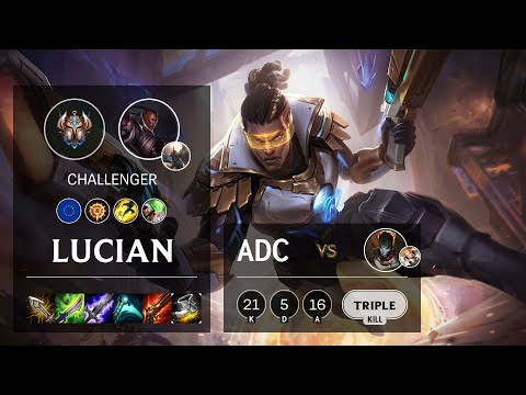 Lucian ADC vs Jhin - EUW Challenger Patch 10.16