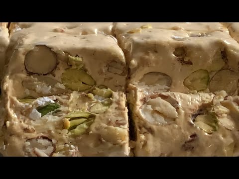 Incredible ￼Torrone ( Nougat ) Italian Recipe!!! It’s  Quick, Easy to Make for Holidays.😋😋😋