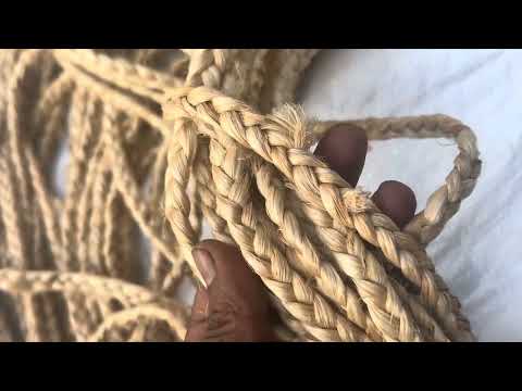Plain brown twisted jute yarn, for weaving